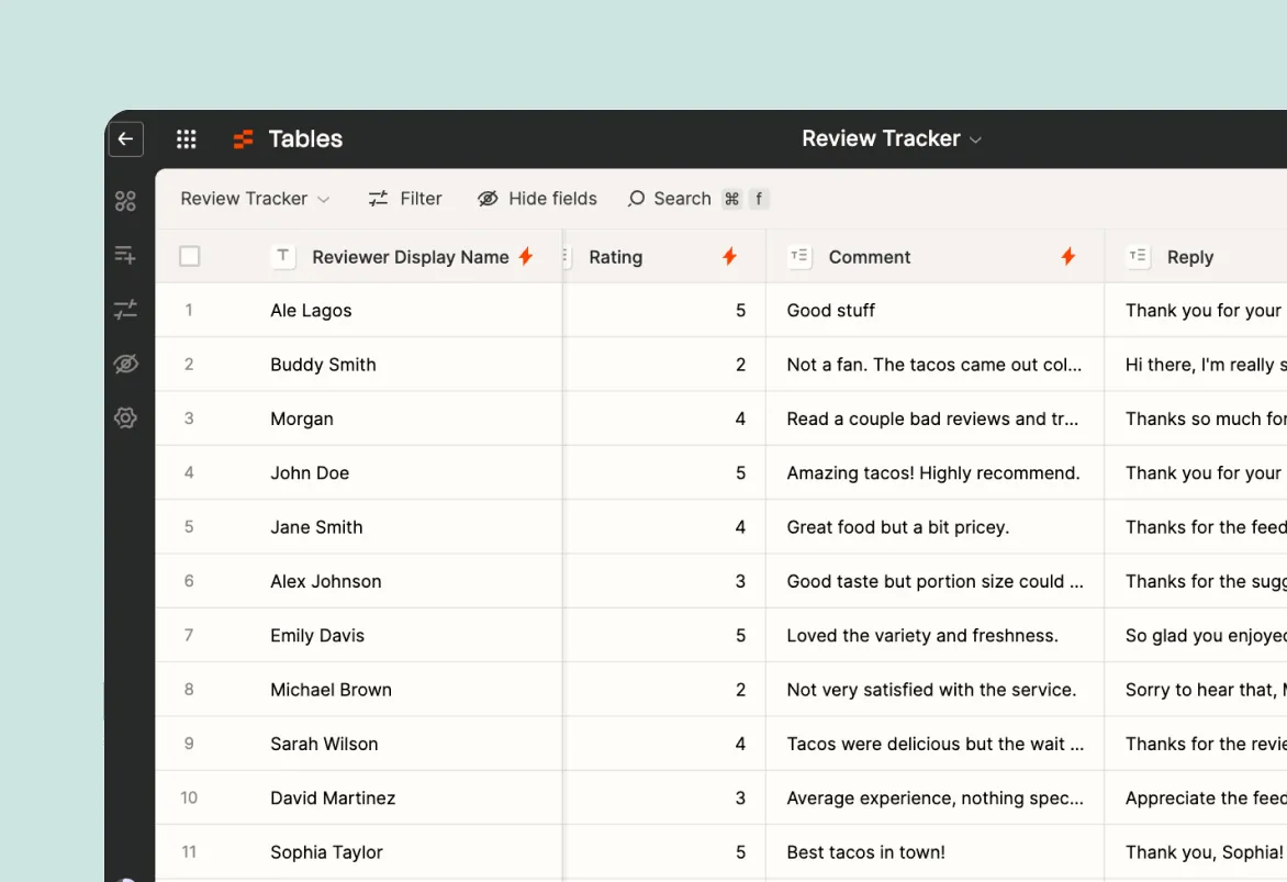 Review Tracker template preview image
