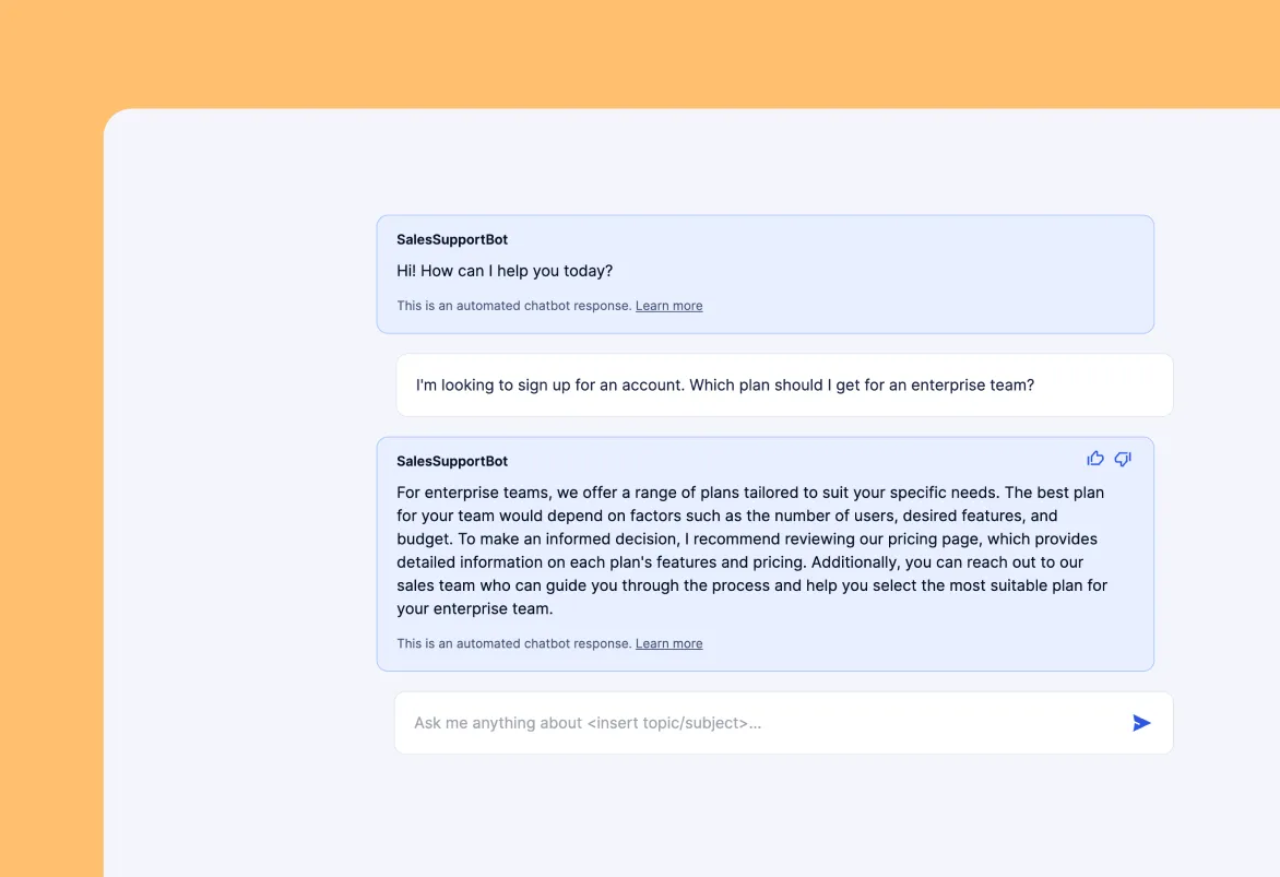 Sales Support Bot Preview